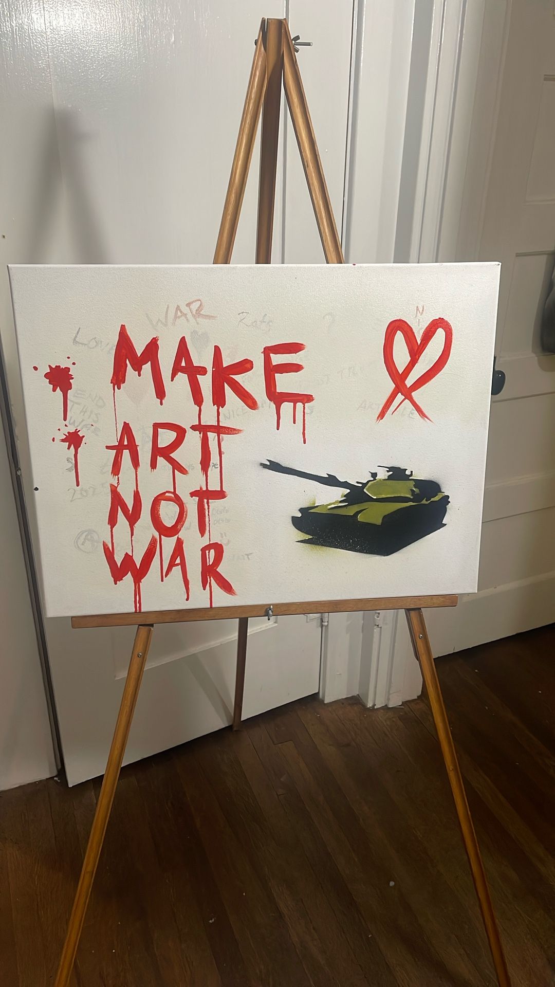 Make Art Not War Pop Art Painting