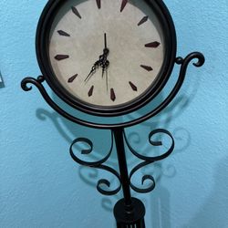 decorative metal grandfather clock (vintage/ornamental style)