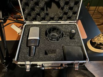 AKG C-214 Microphone with M-Audio Air Interface.