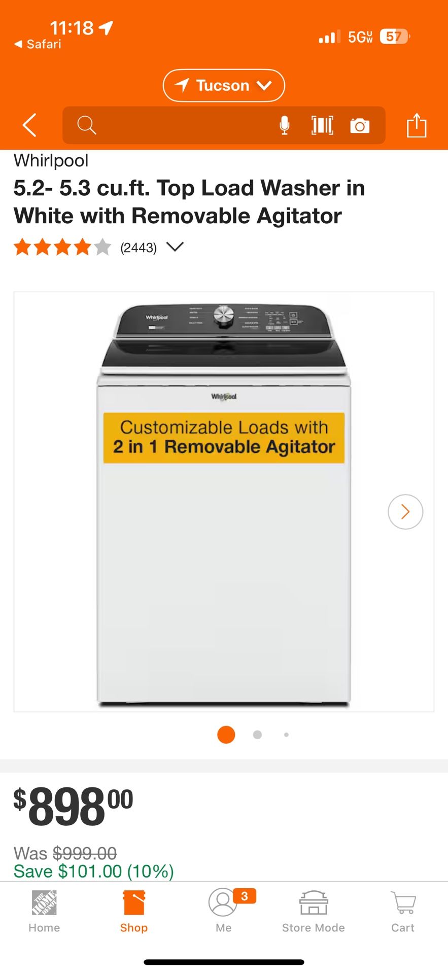 Whirlpool Top Load Washer Machine