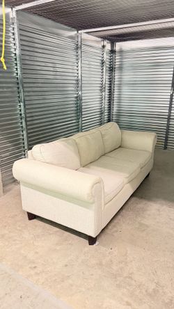 Sleeper Sofa - Pull-Out Bed - Neutral Linen - Clean