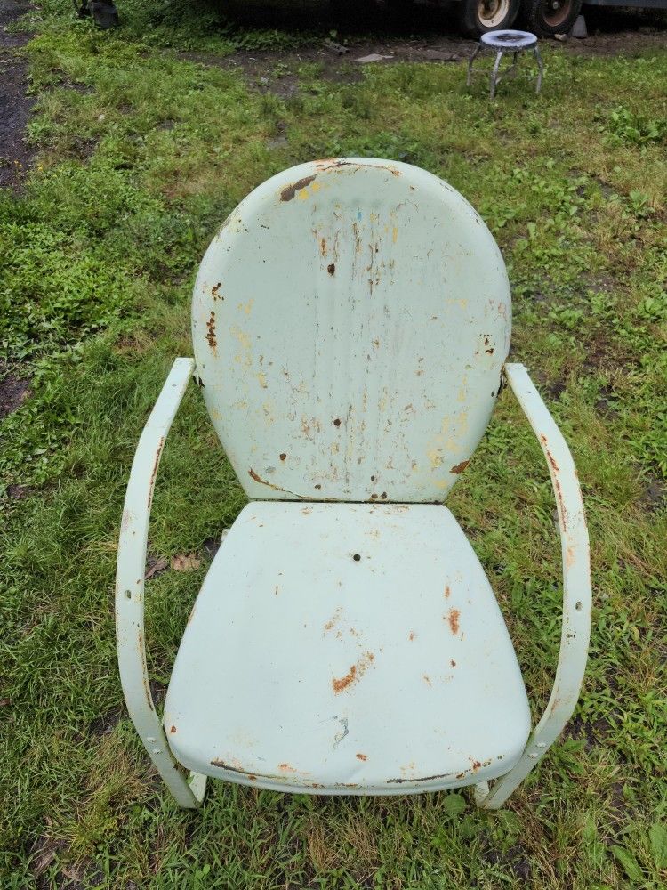 Spring steel, vintage chair.