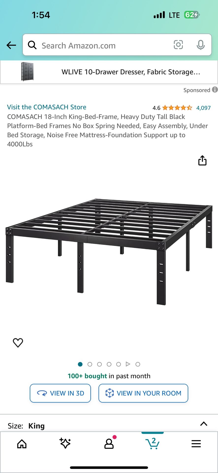 King Size Bed frame 