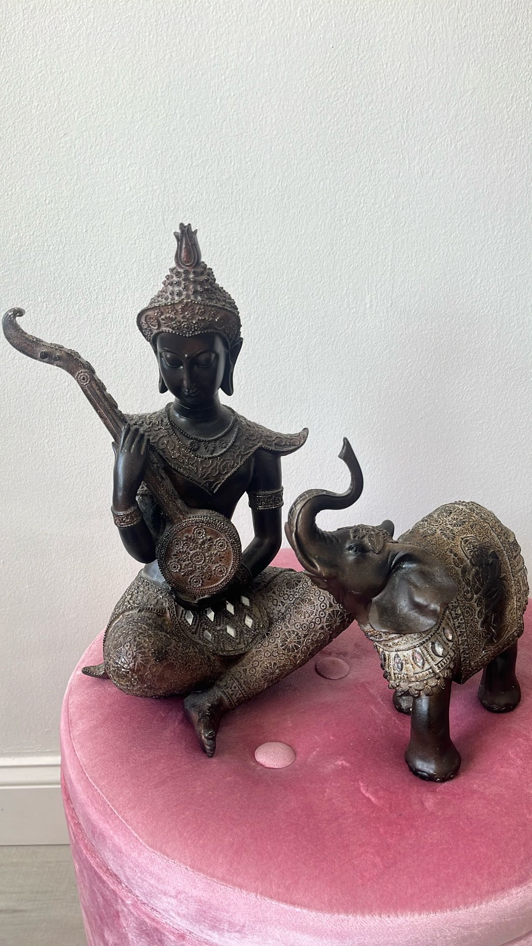 Buddha Statue & Elephant 35cm
