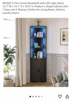 Corner shelve with led lights