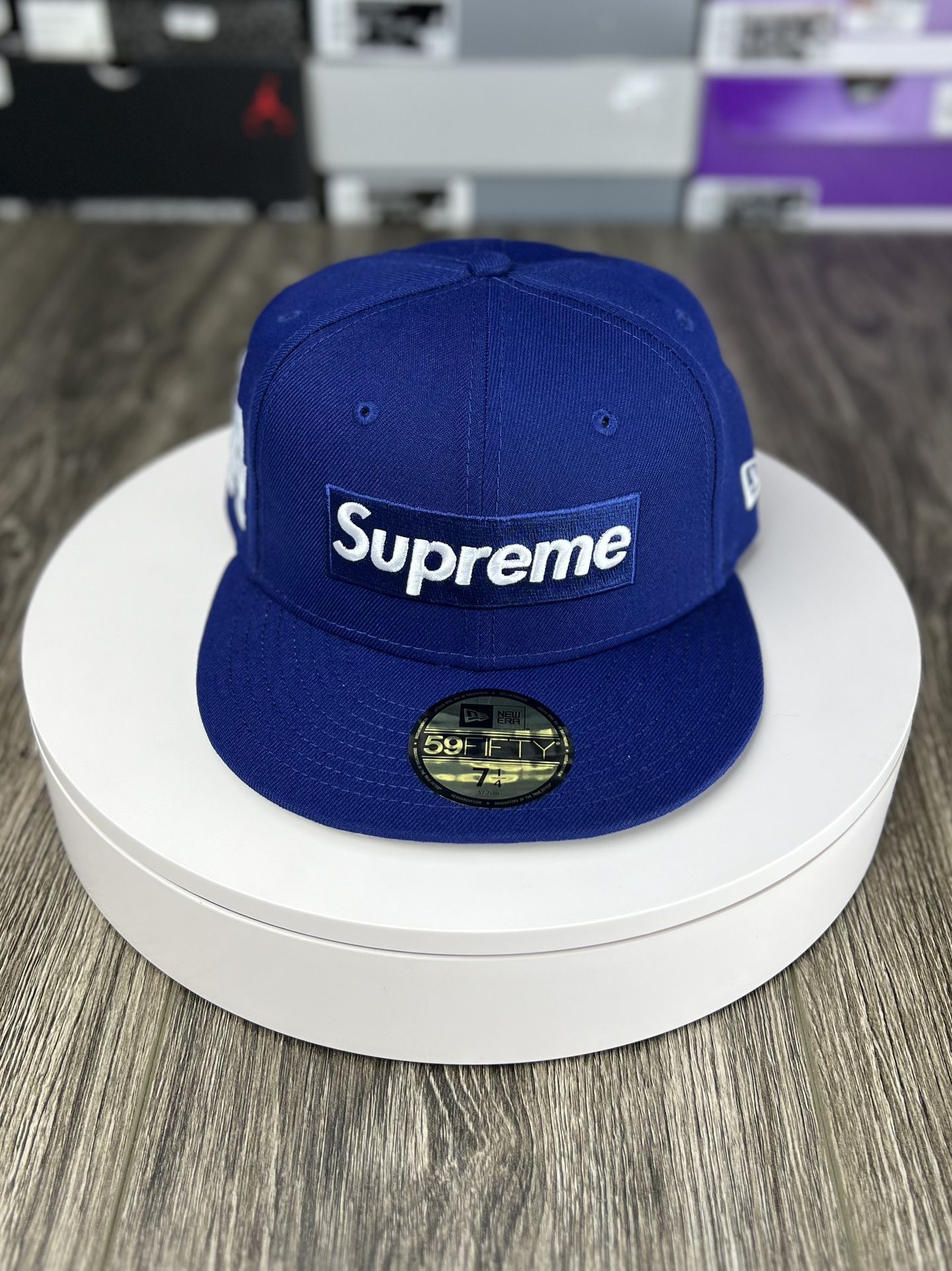 Supreme MLB New Era Box Logo Fitted Cap ‘Los Angeles’ Brand New