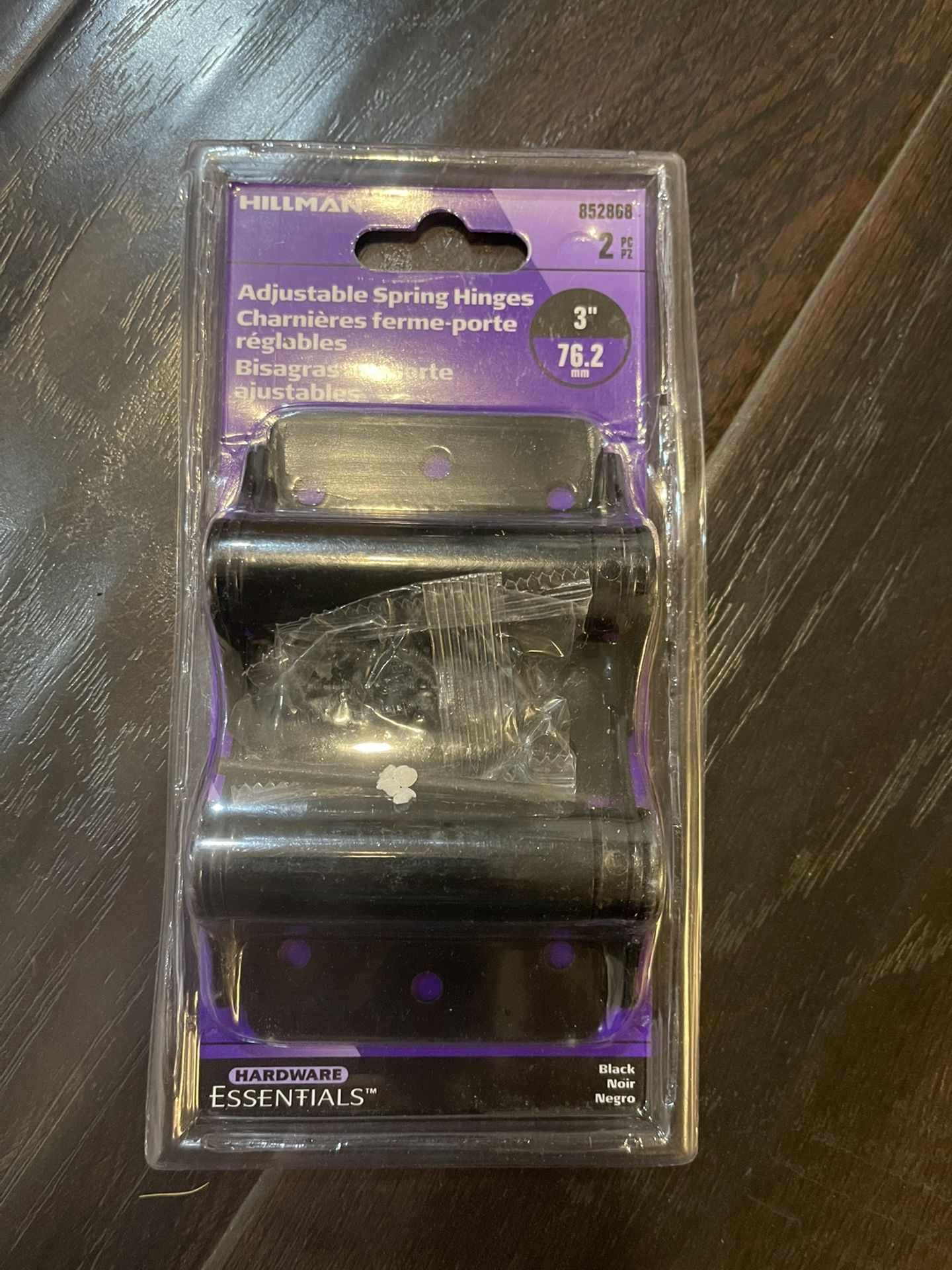 Hillman 852868 Hardware Essentials 852546 Satin Brass DoubleActing (3inch) Black Adjustable