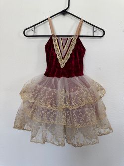 Revolution Dancewear Small Child Burgundy Dance Costume
