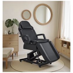 BarberPub Fully Electric Facial Bed with 3 Motor for Esthetician, Electric Tattoo Chair for Client, Facial Bed for Esthetician, Electric Adjustment 27