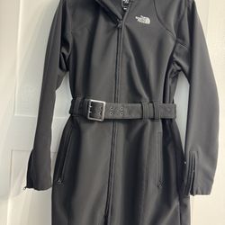 The North Face Apex Bionic Black Hooded Trench Coat - Size M