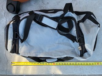 Large Gray Duffle Bag with Shoulder Strap