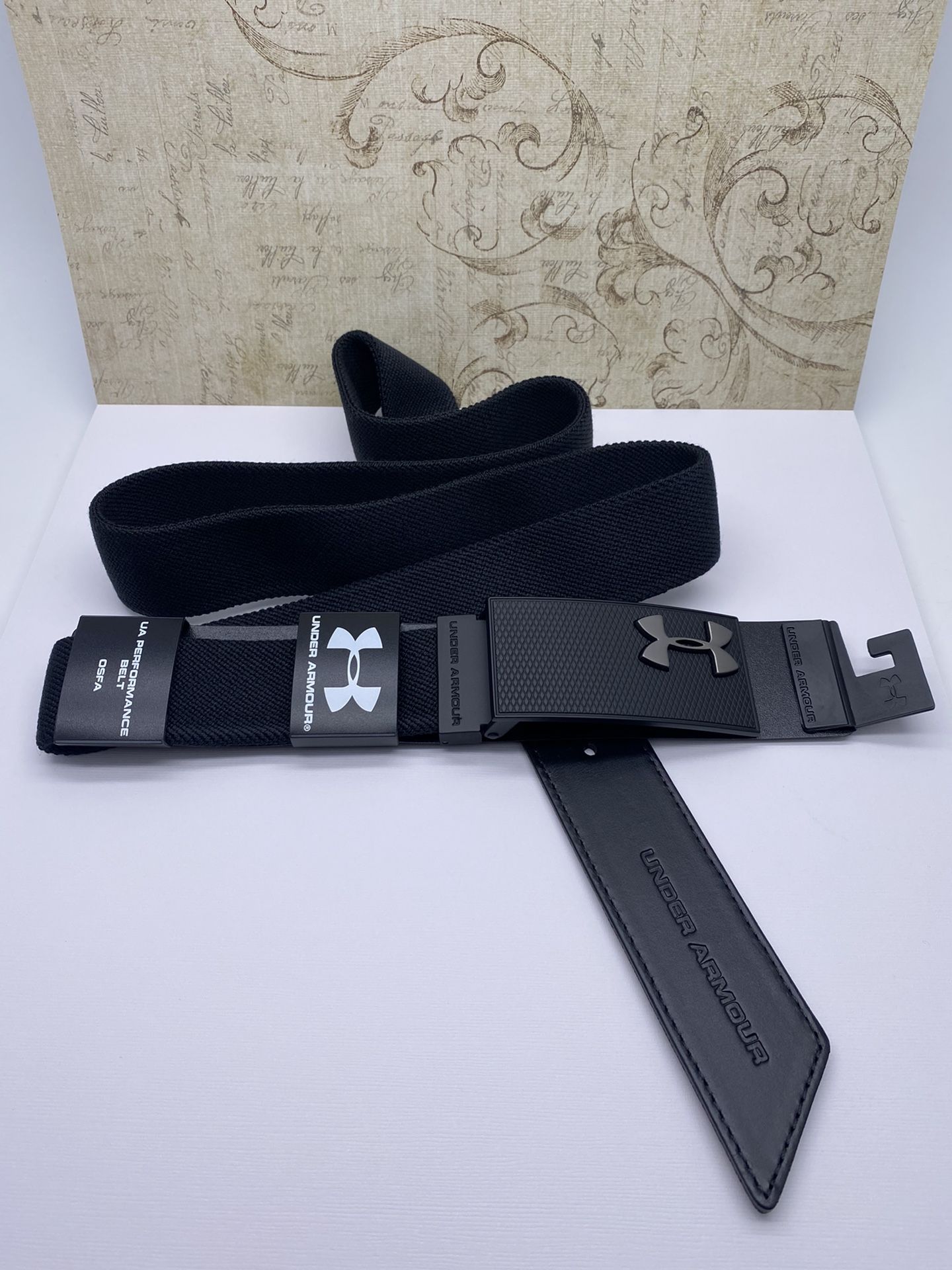 Under Armour Golf Webbed Black Belt, Metal Buckle One Size Fits All, Adjustable!