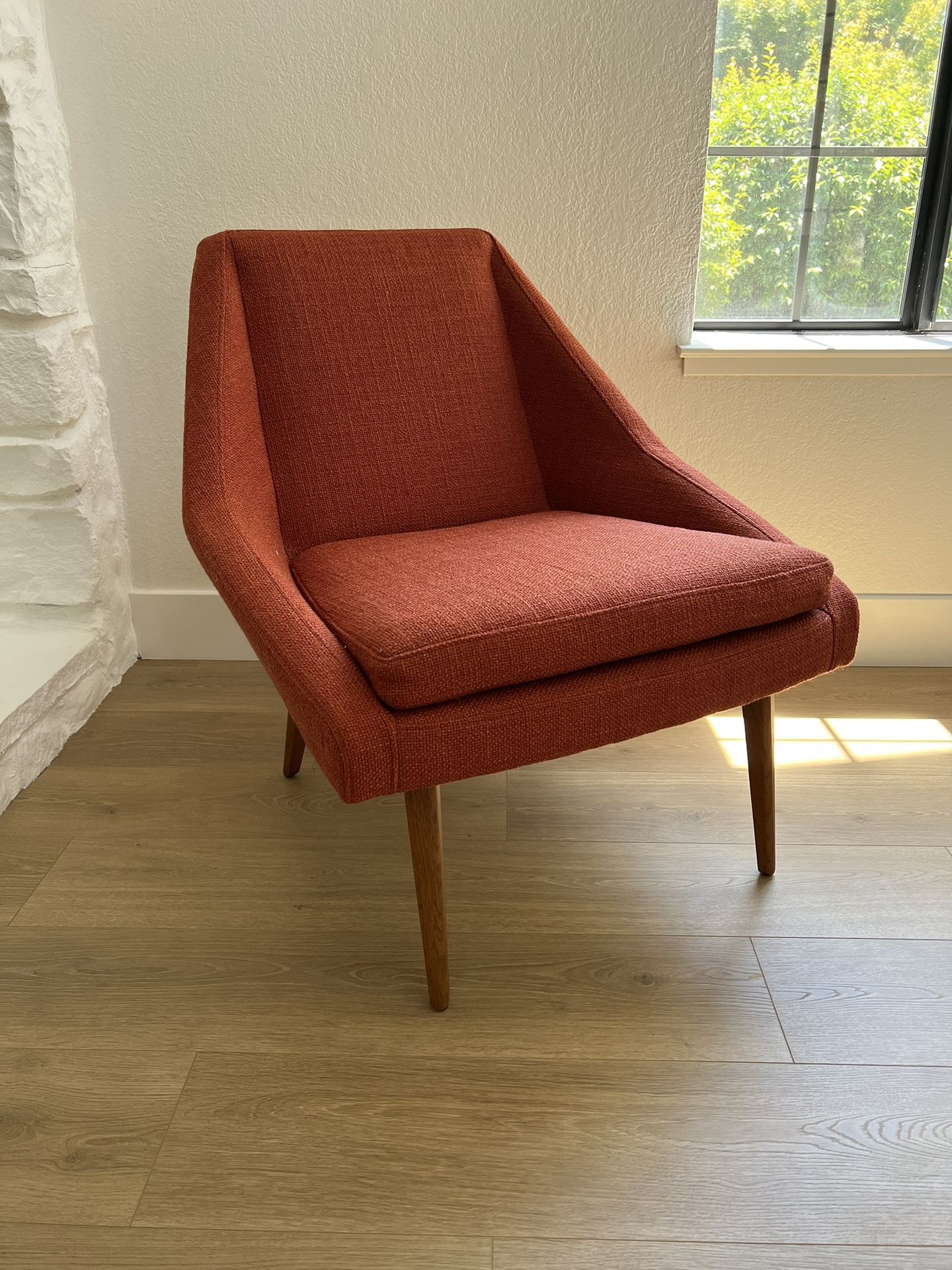 West Elm Parker Slipper Chairs Chunky Basketweave Burnt Orange for Sale in San Ramon CA OfferUp