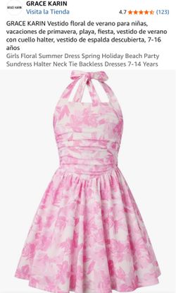 GRACE KARIN Floral Summer Dress for Girls