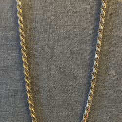 Solid Vermeil Gold Over Sterling Silver Chain 