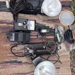 Vintage Camera Flash & Light Meter Lot Vivitar SB-4 Wein