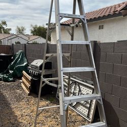 8 foot aluminum husky step ladder