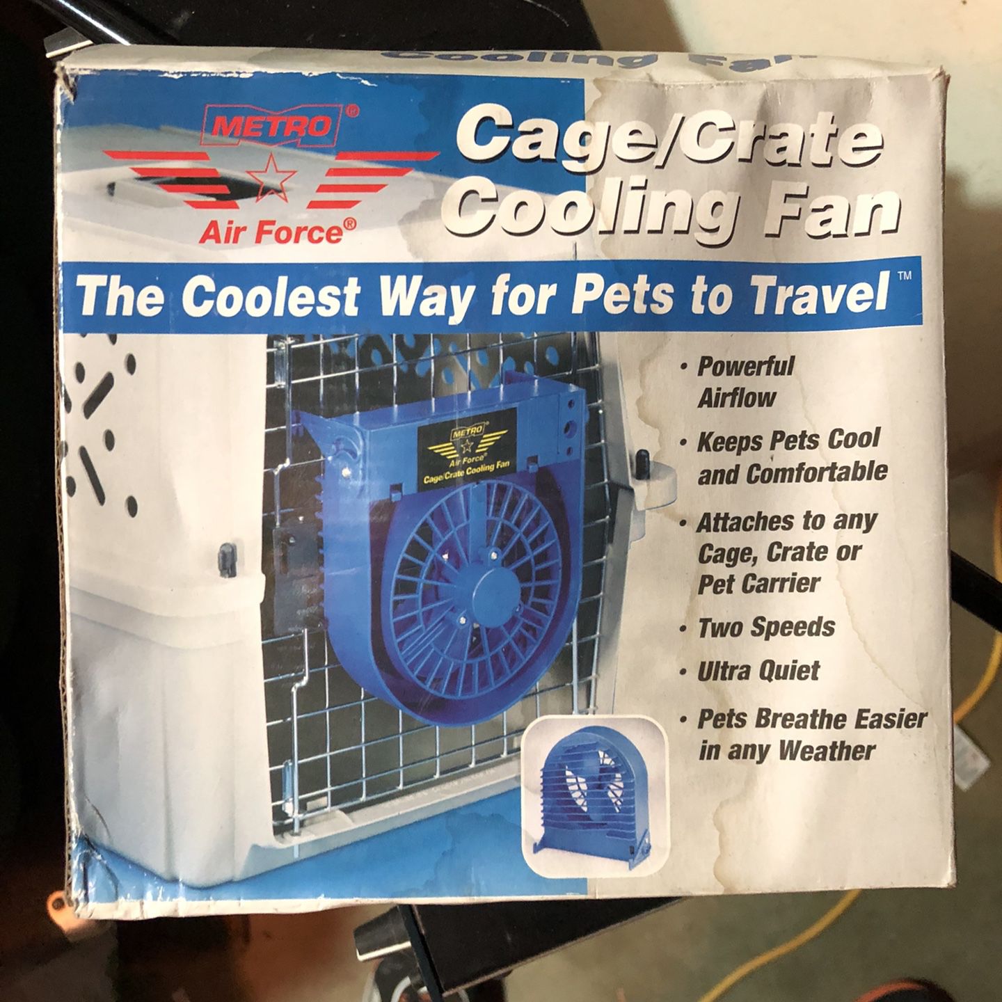 Dog crate fans