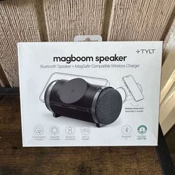 TYLT MagBoom 10W Magnetic Bluetooth Portable Speaker for iPhone, iPad, Google Pixel, Samsung Galaxy (Black)