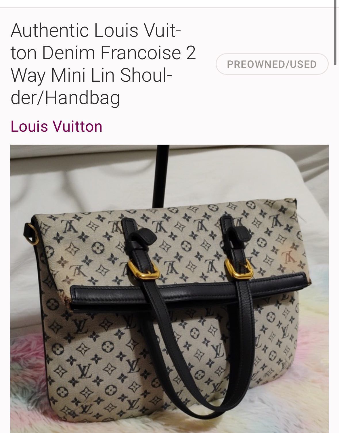 Authentic Louis Vuitton Mini Lin Shoulder Bag – Discontinued