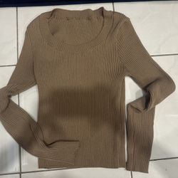 Brown Women’s Long Sleeve Top