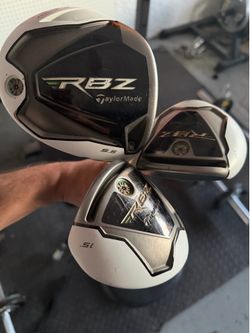 Set of TaylorMade RBZ drivers with head covers