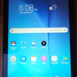Samsung Galaxy Tab E 16GB, 8 inch screen, Android OS.
Bonus a 32gb micro sd for extra storage!
