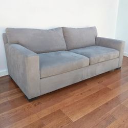 Gray Crate & Barrel Axis Deep Sofa 88" - Free Delivery