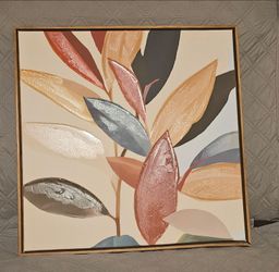 *Framed* Botanical Leaf Canvas Art