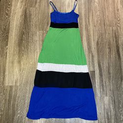 Multicolor Stripe Maxi Dress - S