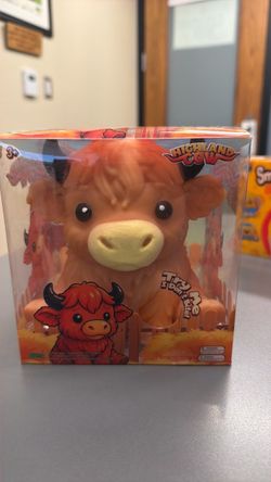 Highland cow squishy toy