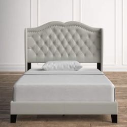 King Size Upholstered Bed Frame - Like New