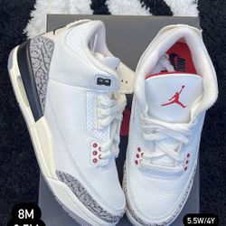 Air Jordan 3 White Cement Size 8M