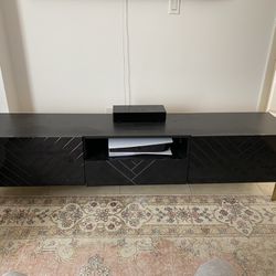 Tv Stand With Cabinets Black
