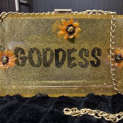 Goddess Handmade Yellow Clutch