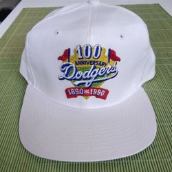 vintage 1990 Dodgers snapback hat - 100 year anniversary