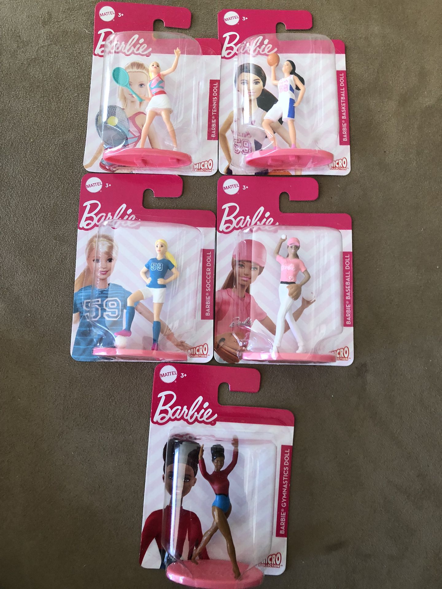 Barbie athletic girl figurines