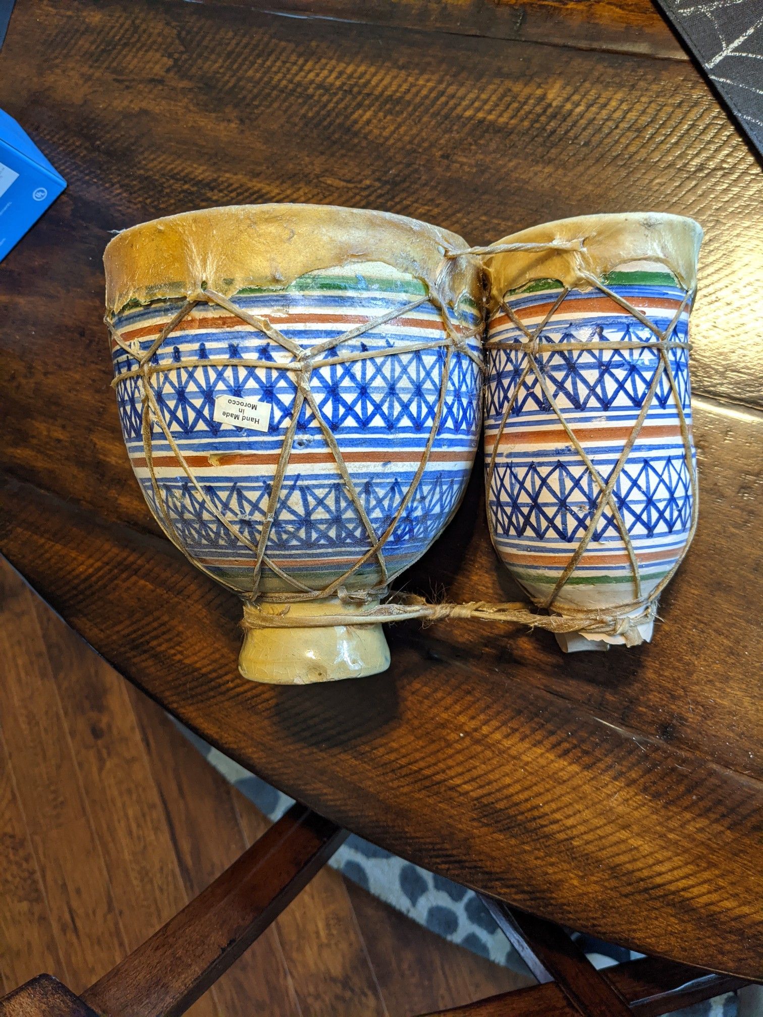 Hand Made Moroccan Ceramic Drum Set