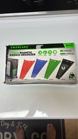 Magnetic Wrench Organizer 4-Piece, Wrench Rack Tool Trays SAE (1/4i to 1-1/16t),