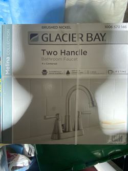 Glacier Bay Melina Two Handle Bathroom Faucet Brushed Nickel