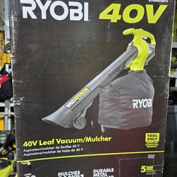 RYOBI 40V CORDLES LEAF VACUUM TOOL ONLY NEW