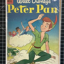 Four Color Walt Disney's Peter Pan #(contact info removed) Dell 1st Peter Hook Tinkerbell GD+
