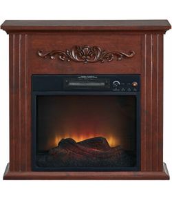 Electric Fireplace Heater Wood With TV Stand
