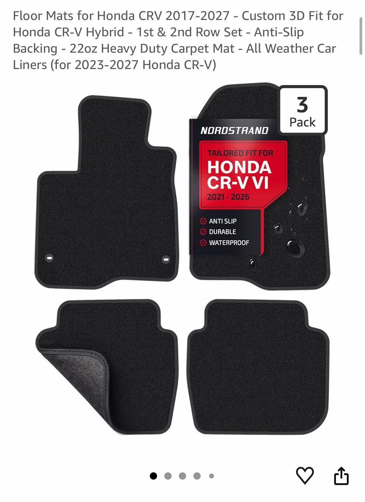 Car Floor Mats Honda CRV 2023-2027