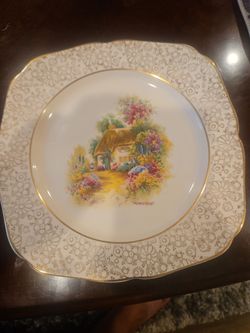Vintage "Homestead" Cottage Scene Decorative Plate