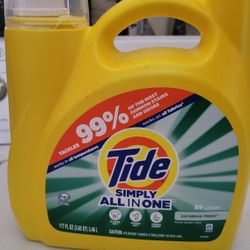 TIDE SIMPLY 89 LOADS/117 FL OZ BOTTLE For $9