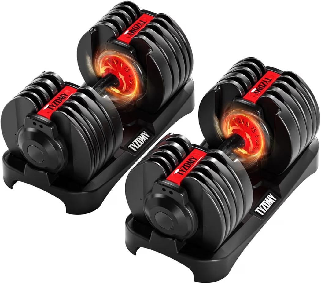 New Adjustable dumbbells (set of 2) 55Lb