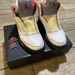 Men Shoes Jordan 5 Retro Fire Red 2020 Size 8 