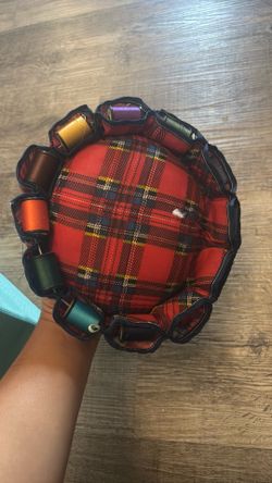 sewing pin cushion with thread holders