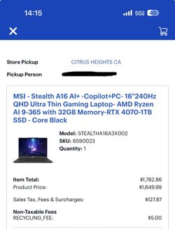 💻 MSI Stealth A16 AI+ Gaming Laptop | RTX 4070 | Ryzen AI 9 | 32GB RAM | 240Hz QHD